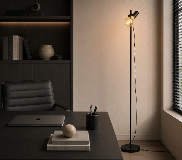 Rabalux 74085 - Lampada da terra ALENITH 1xE27/60W/230V nera