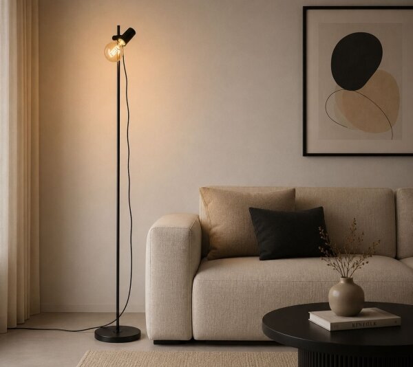 Rabalux 74085 - Lampada da terra ALENITH 1xE27/60W/230V nera