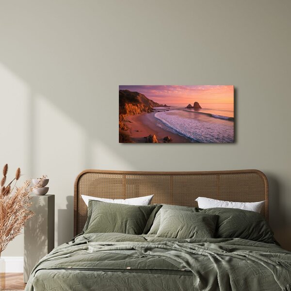 Quadro su tela – Spiaggia tranquilla all'alba