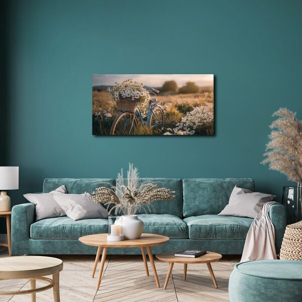 Quadro su tela – Giro romantico tra le margherite