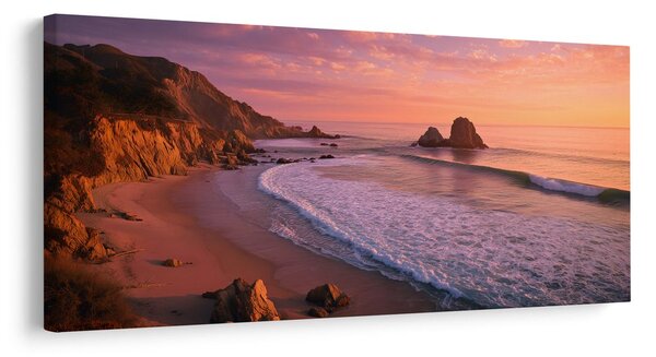 Quadro su tela – Spiaggia tranquilla all'alba
