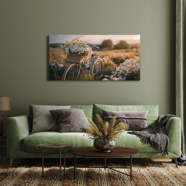 Quadro su tela – Giro romantico tra le margherite