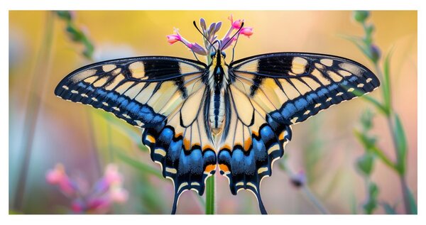 Quadro su tela – Farfalla variopinta nella natura