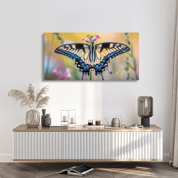 Quadro su tela – Farfalla variopinta nella natura