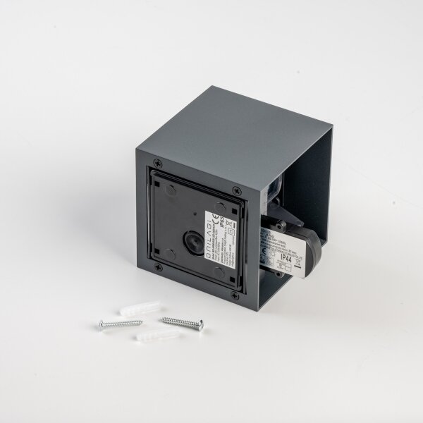 BRILAGI - CUBE da esterno Muro Lampada con Sensor, LED/6W/230V, antracite