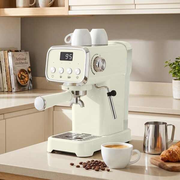 HOMCOM Macchina da caffè espresso 20 bar 1350W con montalatte, acqua calda e scaldatazze | Aosom Italy