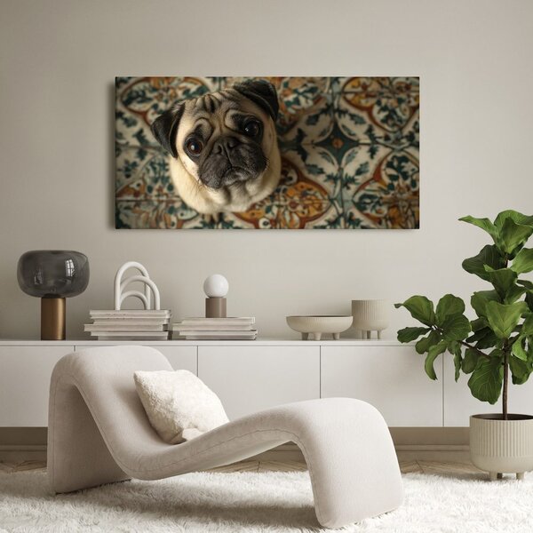 Quadro su tela – Sguardo canino su ornamenti