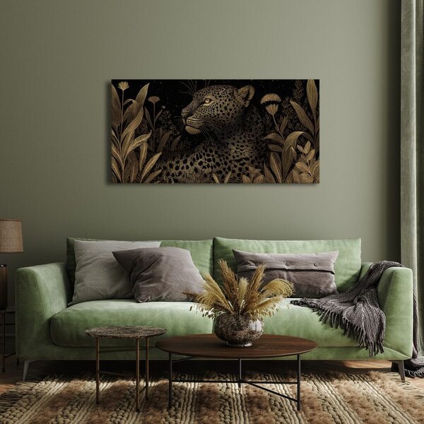 Quadro su tela – Predatore tra piante tropicali