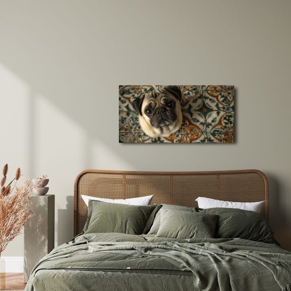 Quadro su tela – Sguardo canino su ornamenti