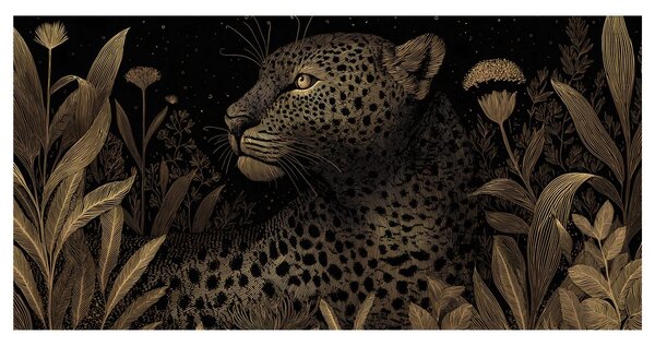 Quadro su tela – Predatore tra piante tropicali