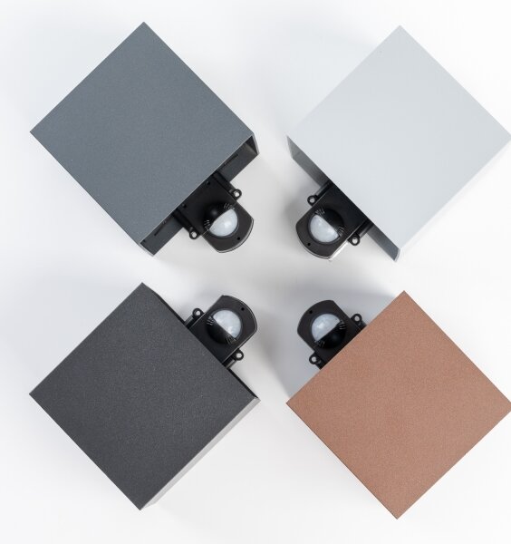 BRILAGI - CUBE da esterno Muro Lampada con Sensor, LED/6W/230V, antracite