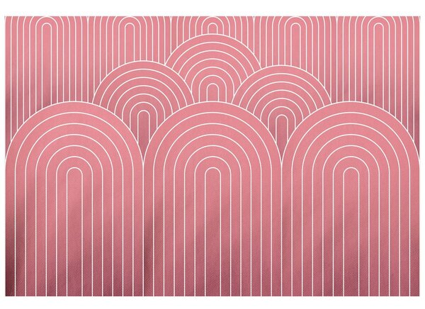 Carta da parati – Motivo arcobaleno rosa antico Mid-Century