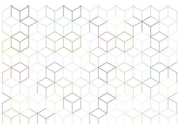 Carta da parati – Cubi colorati