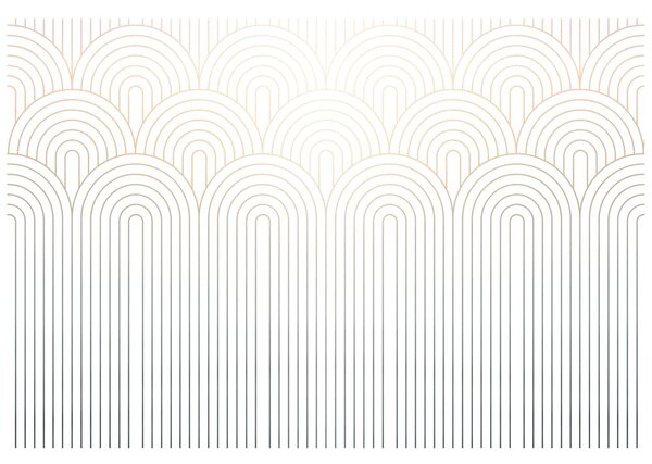 Carta da parati – Motivo arcobaleno sfumato Mid-Century