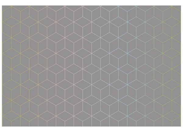 Carta da parati – Cubi grigi colorati