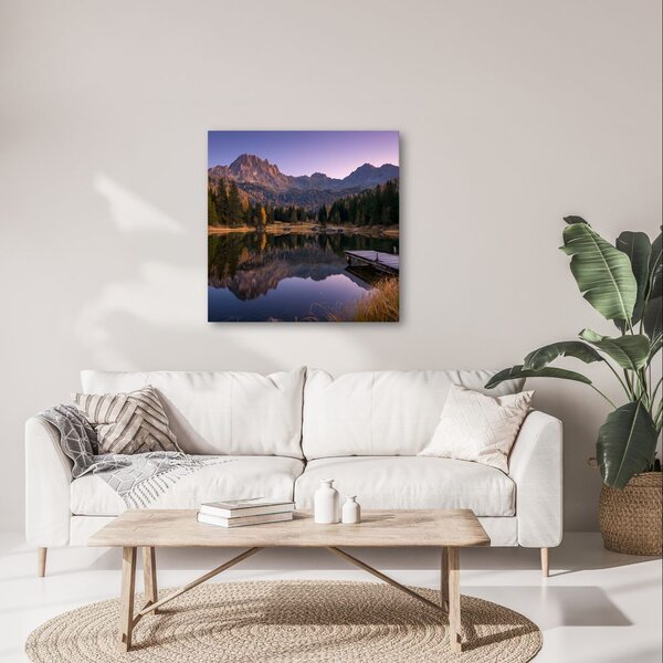 Quadro su tela – Riflesso delle montagne nel lago