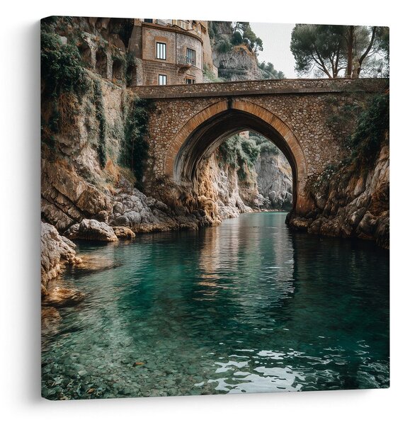 Quadro su tela – Ponte di pietra nella natura