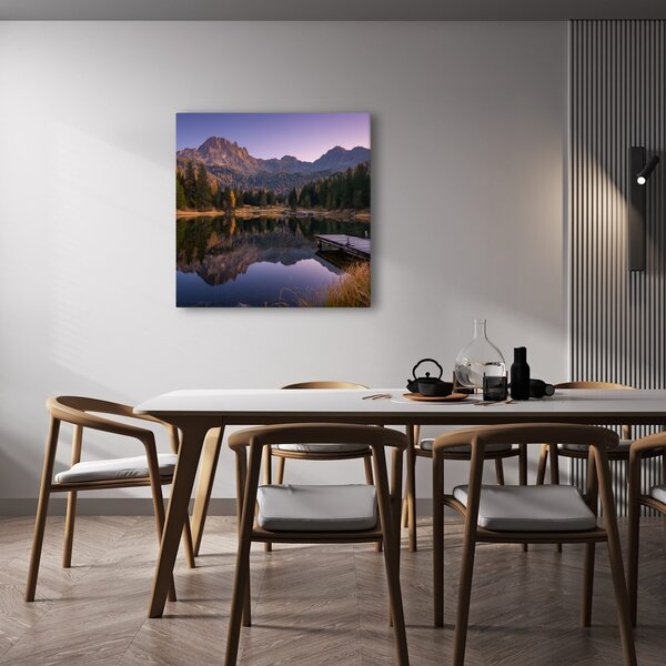 Quadro su tela – Riflesso delle montagne nel lago