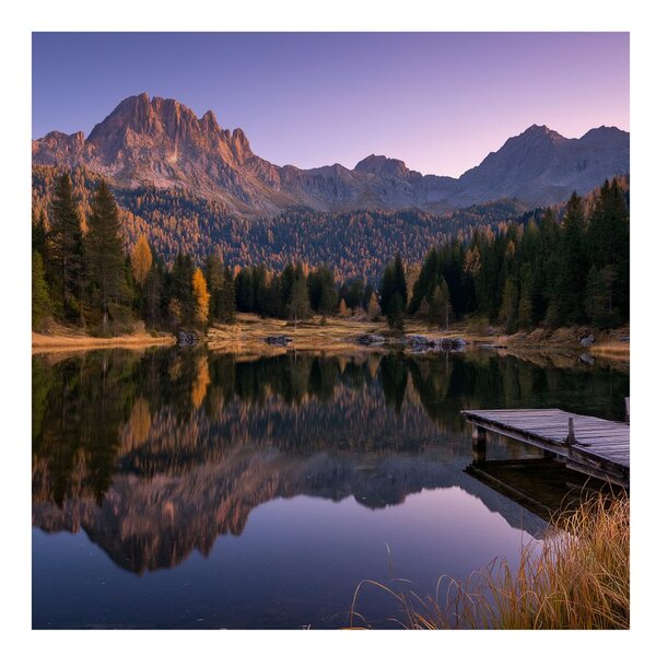 Quadro su tela – Riflesso delle montagne nel lago