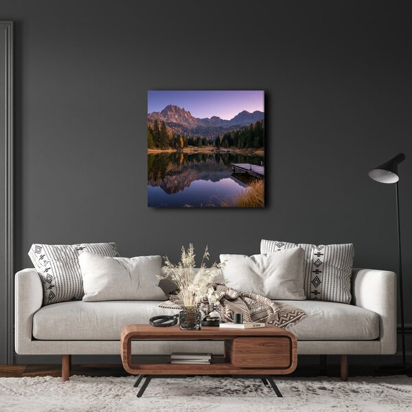Quadro su tela – Riflesso delle montagne nel lago