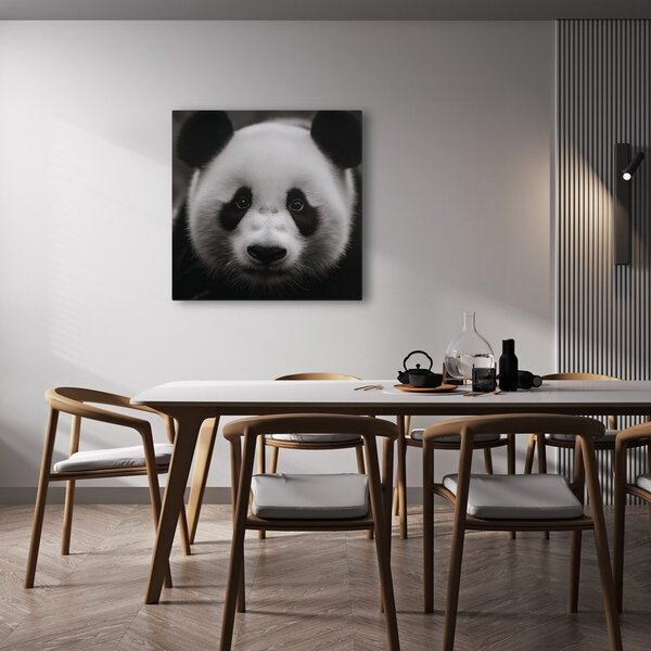 Quadro su tela – Panda su sfondo nero