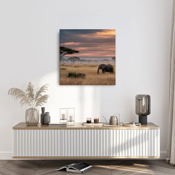 Quadro su tela – Paesaggio africano con acacia