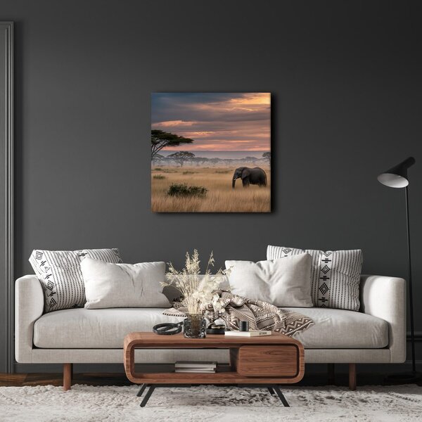 Quadro su tela – Paesaggio africano con acacia