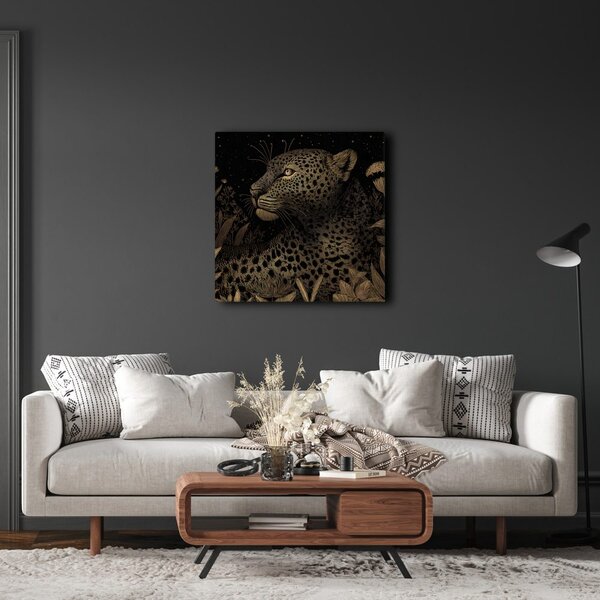 Quadro su tela – Sguardo misterioso del leopardo