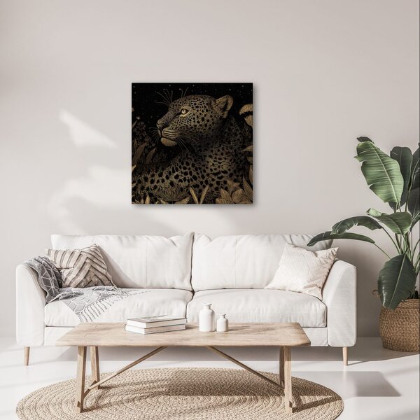 Quadro su tela – Sguardo misterioso del leopardo