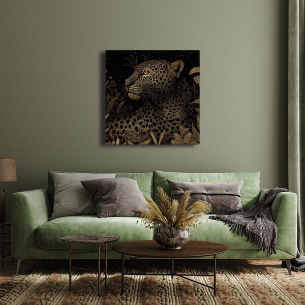 Quadro su tela – Sguardo misterioso del leopardo