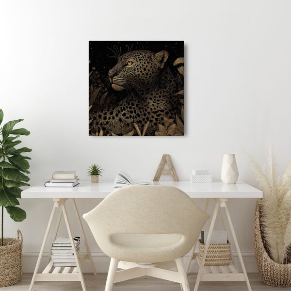 Quadro su tela – Sguardo misterioso del leopardo