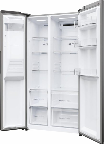 Haier Frigorifero Americano Side by Side Capacit 515 Litri Classe energetica E No Frost colore Inox Platino - SBS 90 Serie 3 HSR3918EIMP