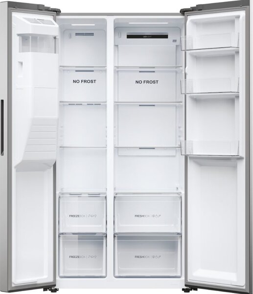 Haier Frigorifero Americano Side by Side Capacit 515 Litri Classe energetica E No Frost colore Inox Platino - SBS 90 Serie 3 HSR3918EIMP