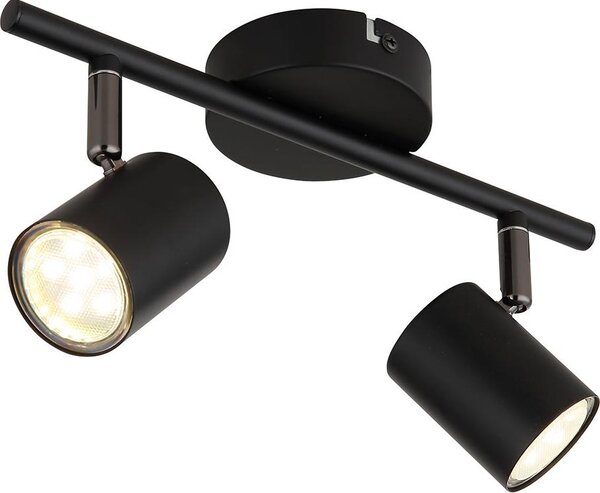 Lampada da soffitto, nero opaco, orientabile, L 28,4 cm