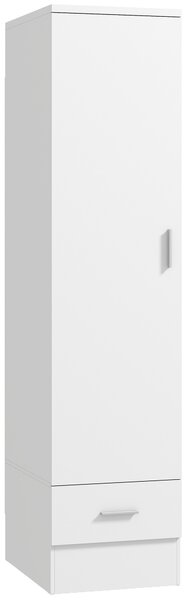 HOMCOM Armadio portabiti con asta appendiabiti e cassetto, bianco | Aosom Italy
