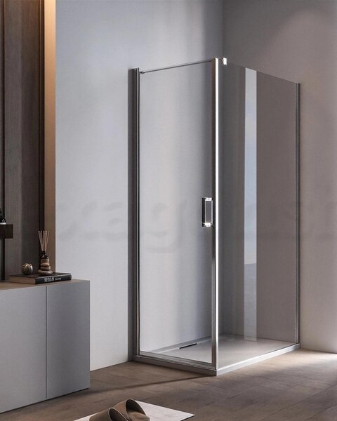 Box doccia 70x100 Nizza un battente reversibile 6 mm H 190 cromo