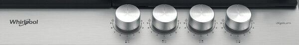 Whirlpool Piano Cottura a Gas 4 Fuochi Larghezza 60 cm Griglie in Ghisa colore Inox - GMWL 628/IXL