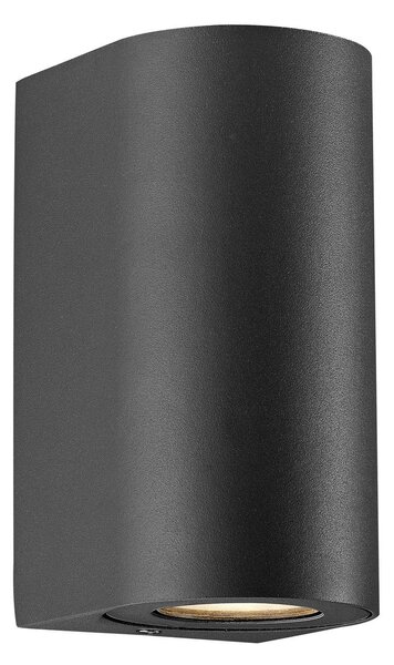 Nordlux Applique da esterni Canto Maxi 2, dimmerabile, Nero, Alluminio, Moderno, Applique da esterni