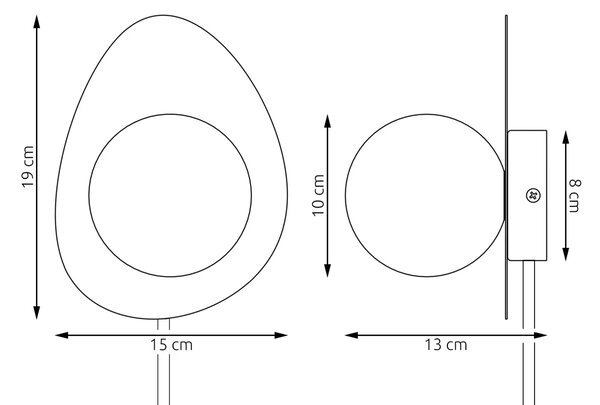 Applique da Parete OVO WL1 G9 con Spina Elettrica e Interruttore