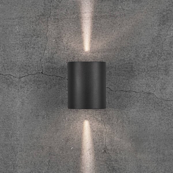 Nordlux Applique da esterni a LED Canto 2, Nero, Alluminio, Moderno, Applique LED da esterni