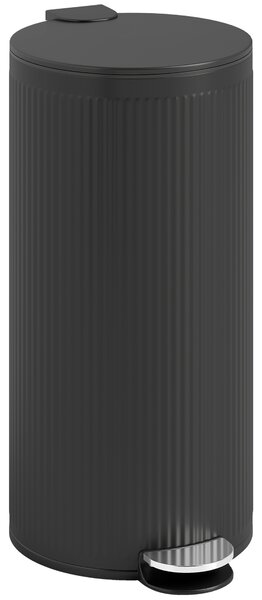 HOMCOM Pattumiera a pedale 30 L con coperchio soft-close e secchio interno, nero | Aosom Italy
