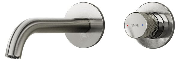 Miscelatore monocomando da incasso per lavabo, colore antracite | 2 fori | a risparmio idrico | facile installazione