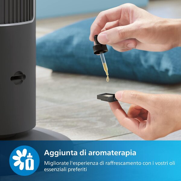 Philips Ventilatore a torre 40W con telecomando, timer, 3 velocit e 3 modalit colore Grigio Scuro - CX553511