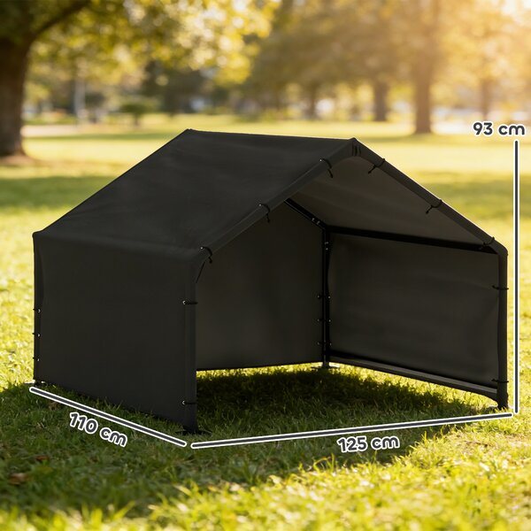 PawHut Cuccia per Cani da Esterno in Tessuto Oxford, per Cani Piccola, Media e Grande, 125x110x93 cm, Nero | Aosom Italy