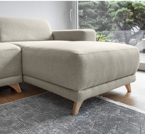 Divano angolare beige allungabile e con contenitore Classy Sophie – Miuform