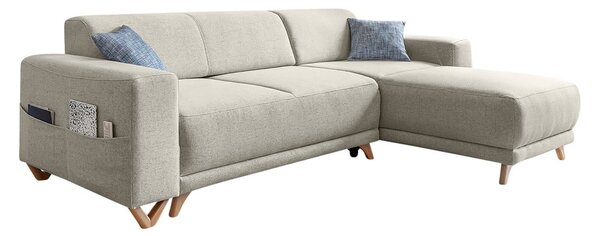 Divano angolare beige allungabile e con contenitore Classy Sophie – Miuform