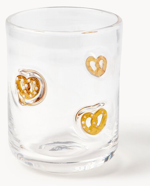 Set di 4 bicchieri con motivo pretzel Mira
