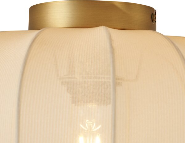 Plafoniera Japandi oro con paralume beige - Pluni