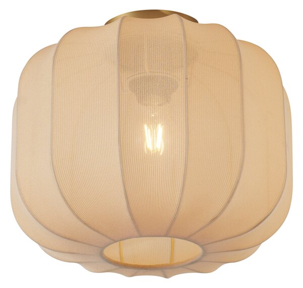 Plafoniera Japandi oro con paralume beige - Pluni