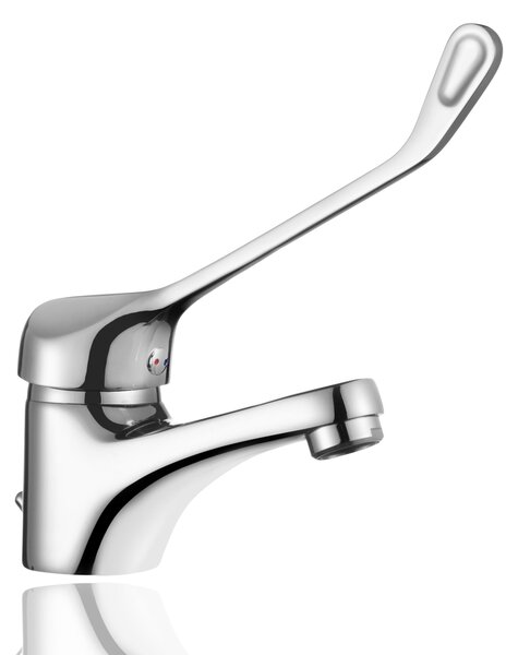 Miscelatore monocomando per lavabo geriatrico, rubinetto medico
